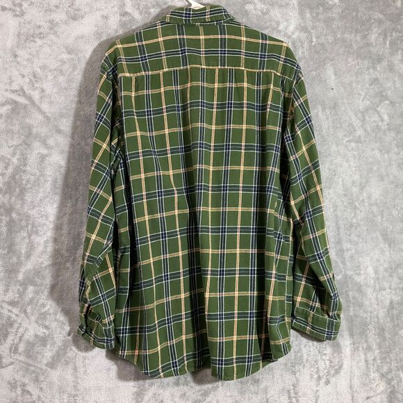 Carhartt Flannel Fleece Shirt Jacket Men's Sz XL Green plaid Shacket outdoors * - Picture 5 of 11